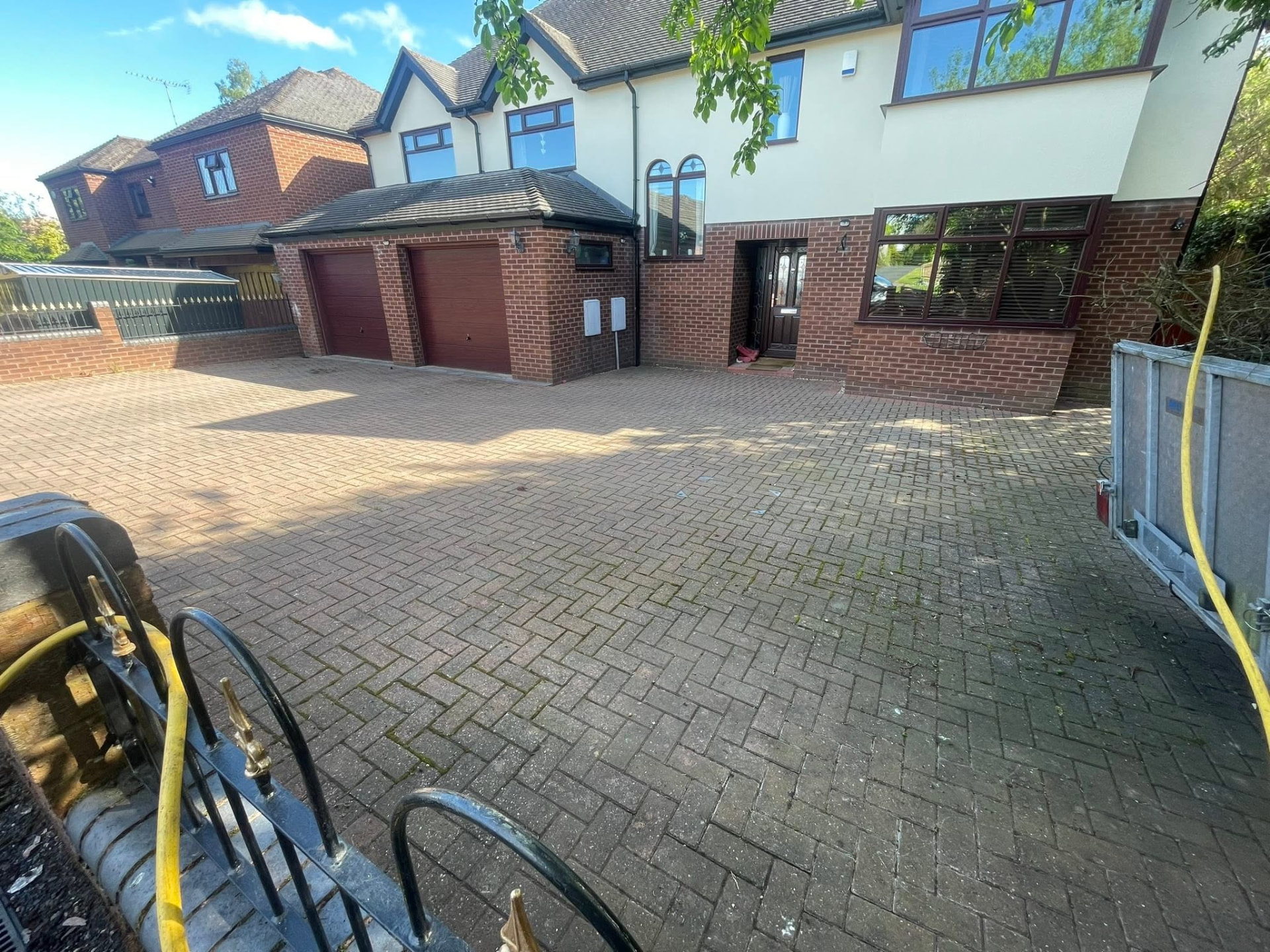Driveway cleaning Great Haywood comparison 2, before professional cleaning