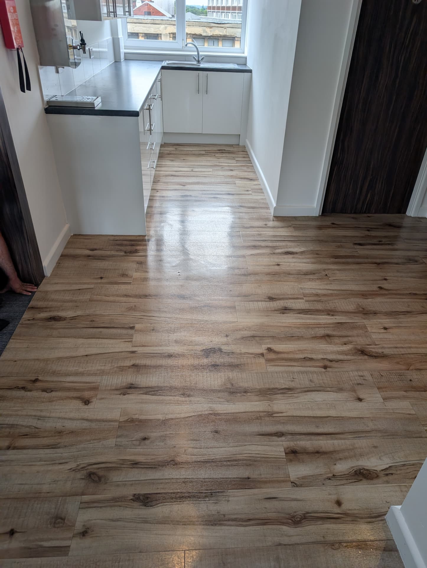 Luxury vinyl tile floor in Staffordshire after professional cleaning