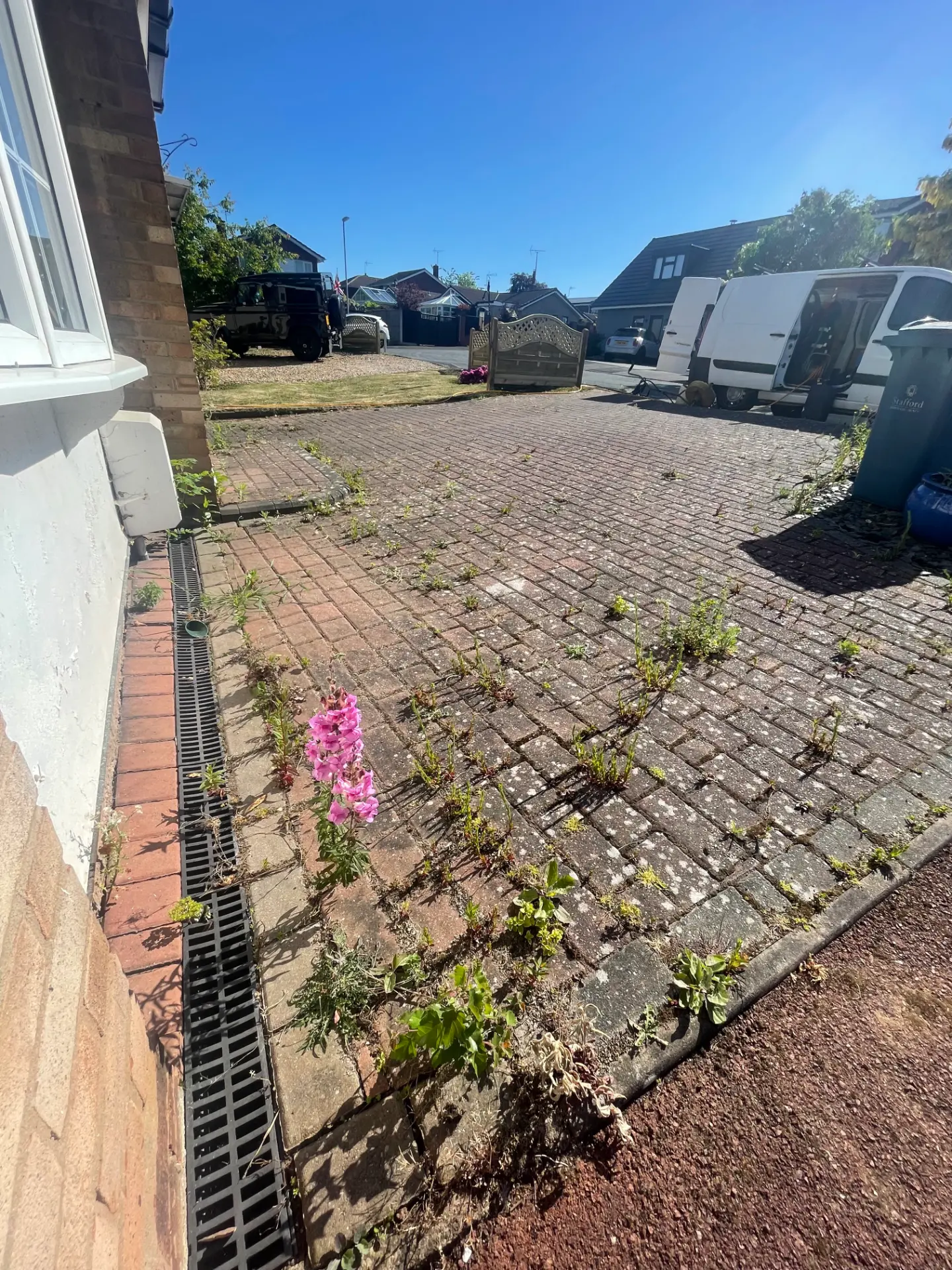 Driveway cleaning Staffordshire comparison 1, before professional cleaning
