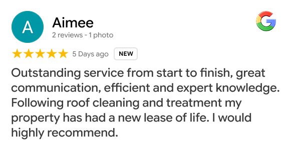 Google review from Aimee: Outstanding service from start to finish, great communication, efficient and expert knowledge. I would highly recommend.